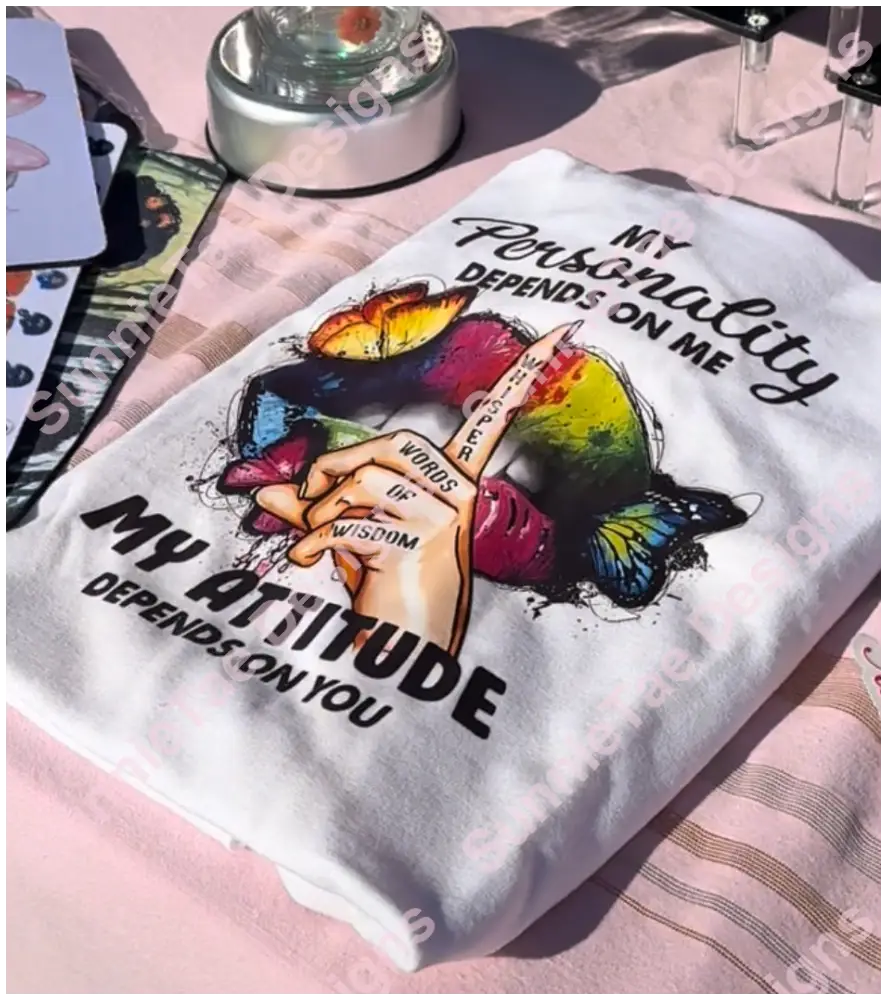 Short sleeve t-shirt - My personality depends on me My attitude depends on you