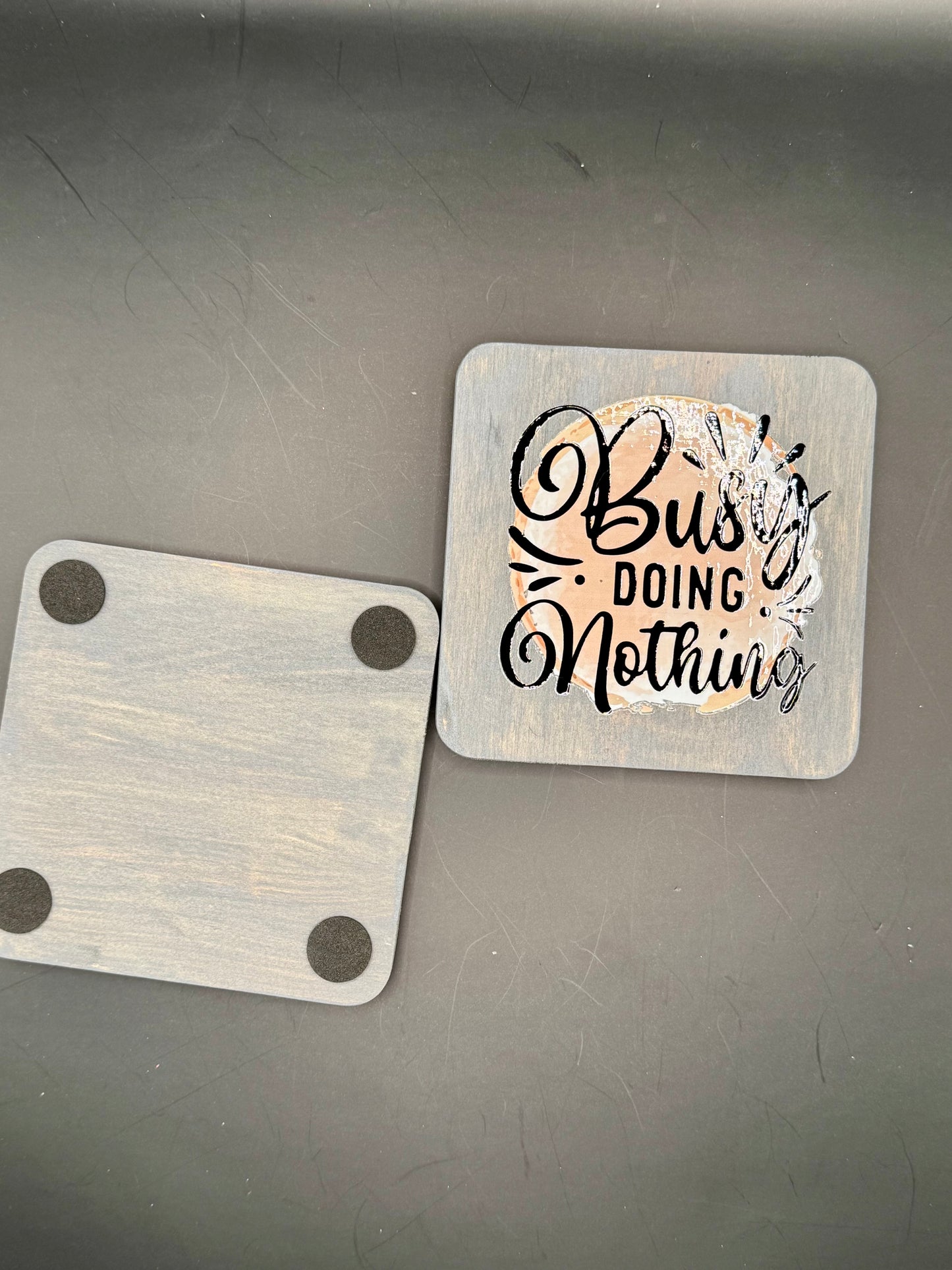 Painted wooden Coaster