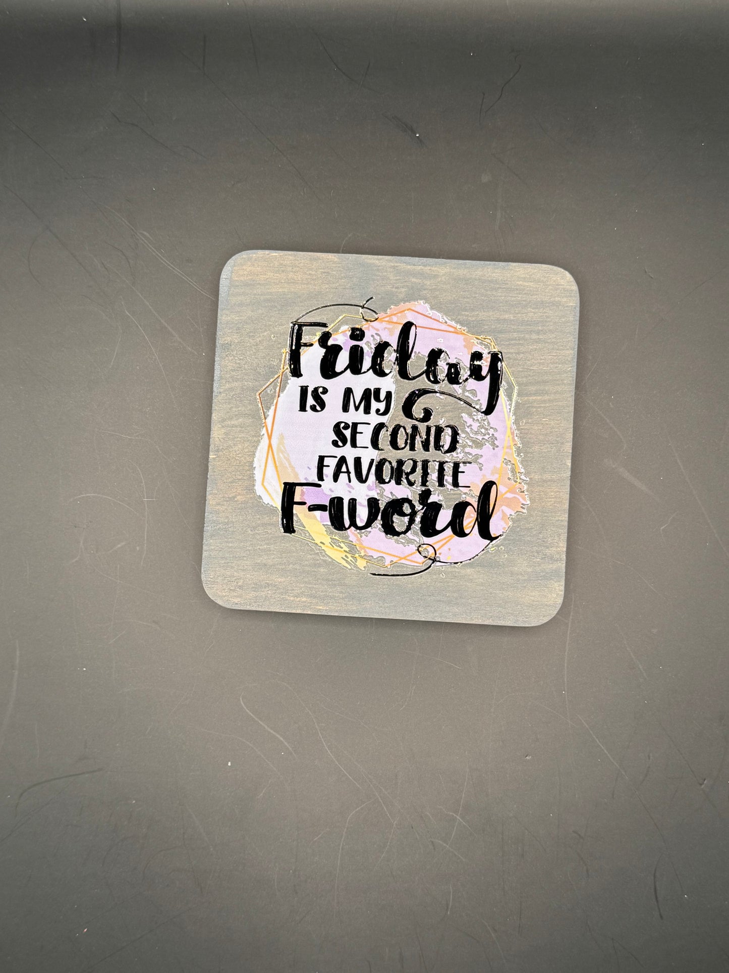 Painted wooden Coaster