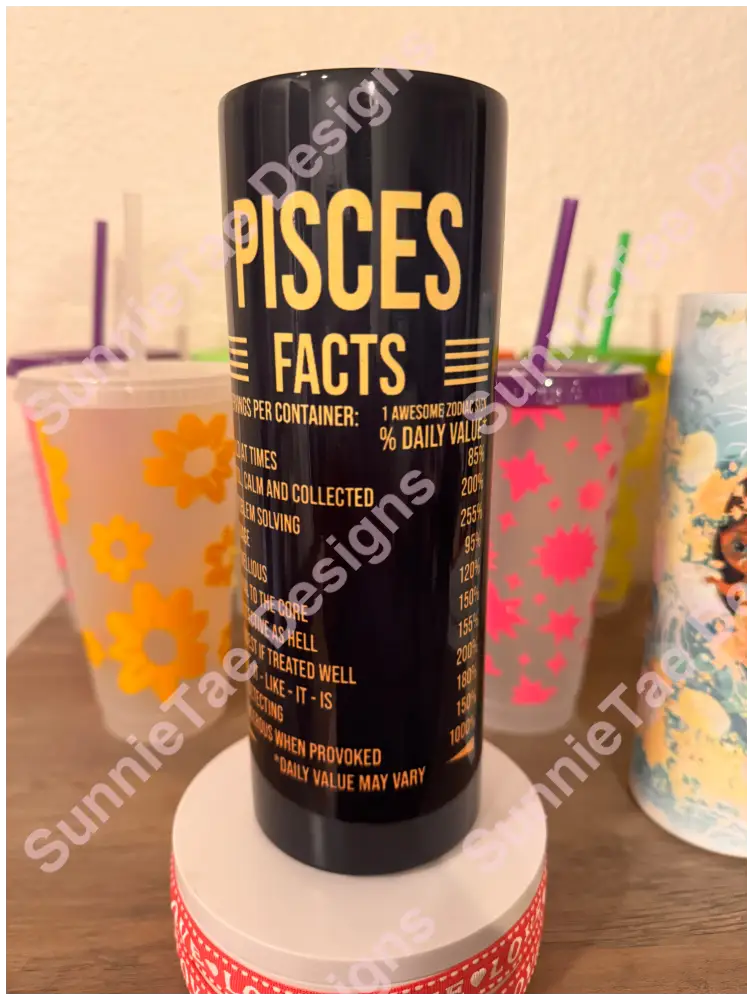 Customized Zodiac hot/cold tumbler (Aquarius) Tumblers