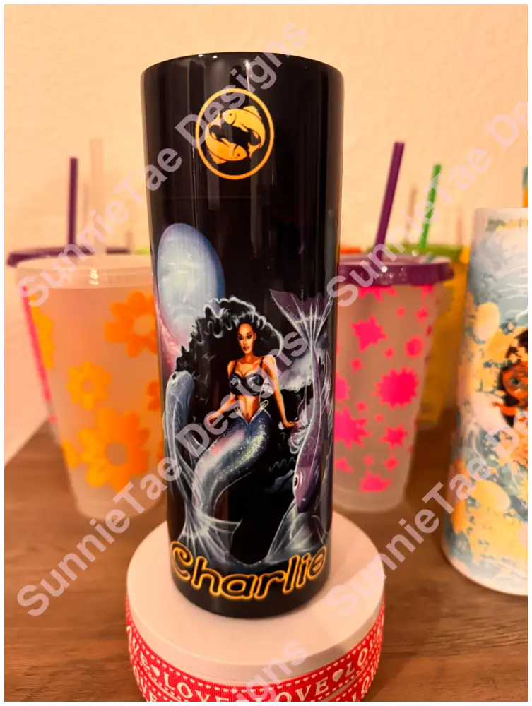 Customized Zodiac hot/cold tumbler (Aquarius) Tumblers