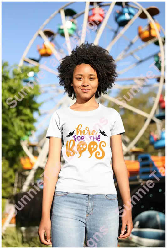 Here for the Boos - Halloween tshirt