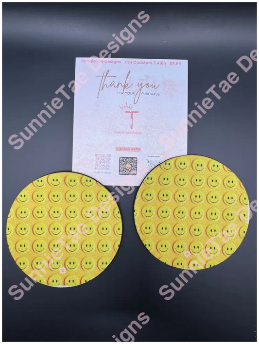 Round Rubber-Backed Coasters – 3.5’’ Sublimated Designs for Anywhere