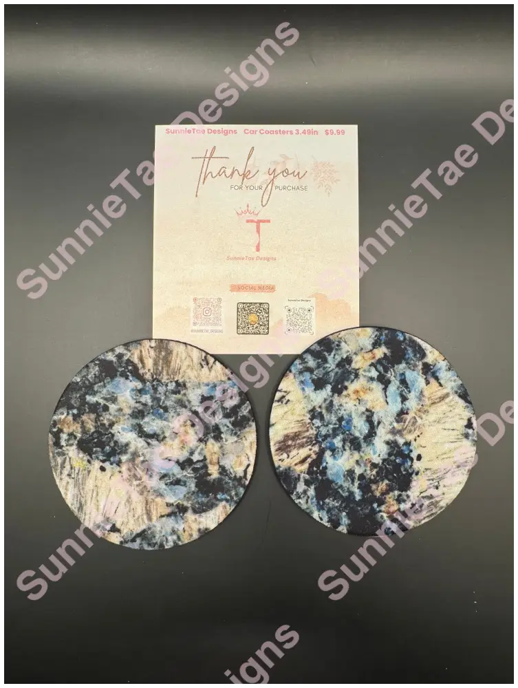 Round Rubber-Backed Coasters – 3.5’’ Sublimated Designs for Anywhere