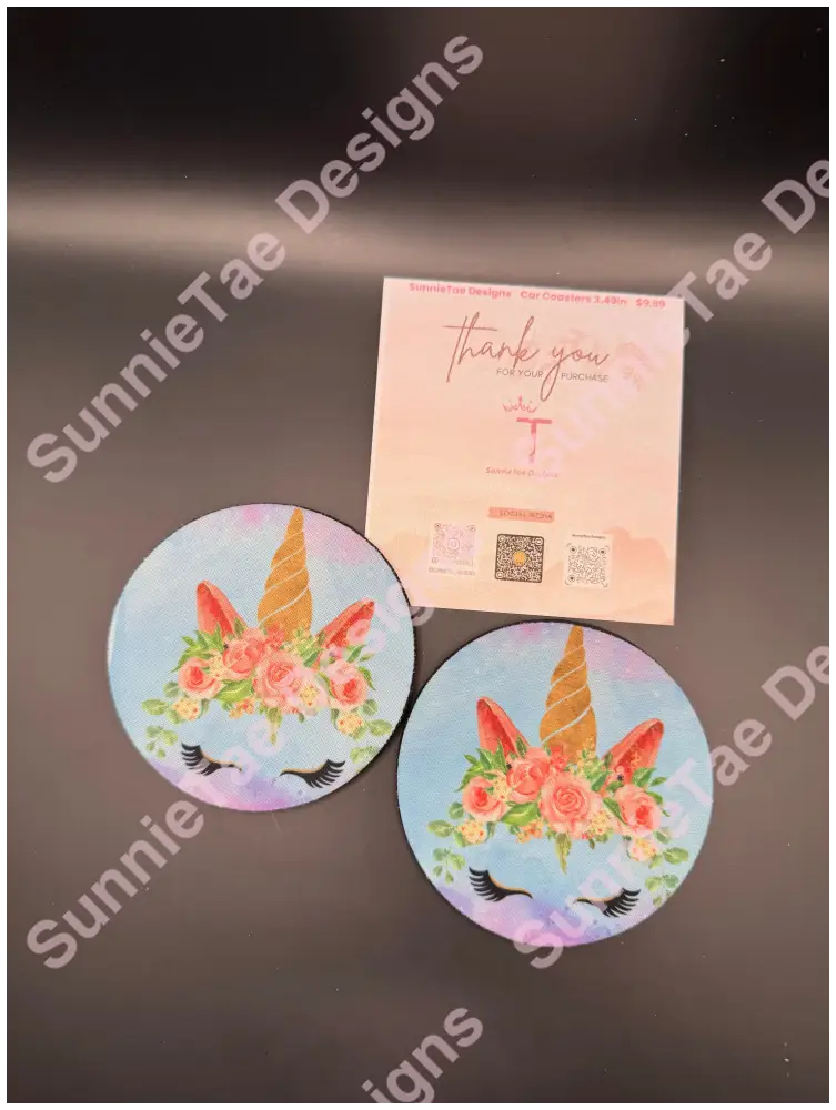 Round Rubber-Backed Coasters – 3.5’’ Sublimated Designs for Anywhere