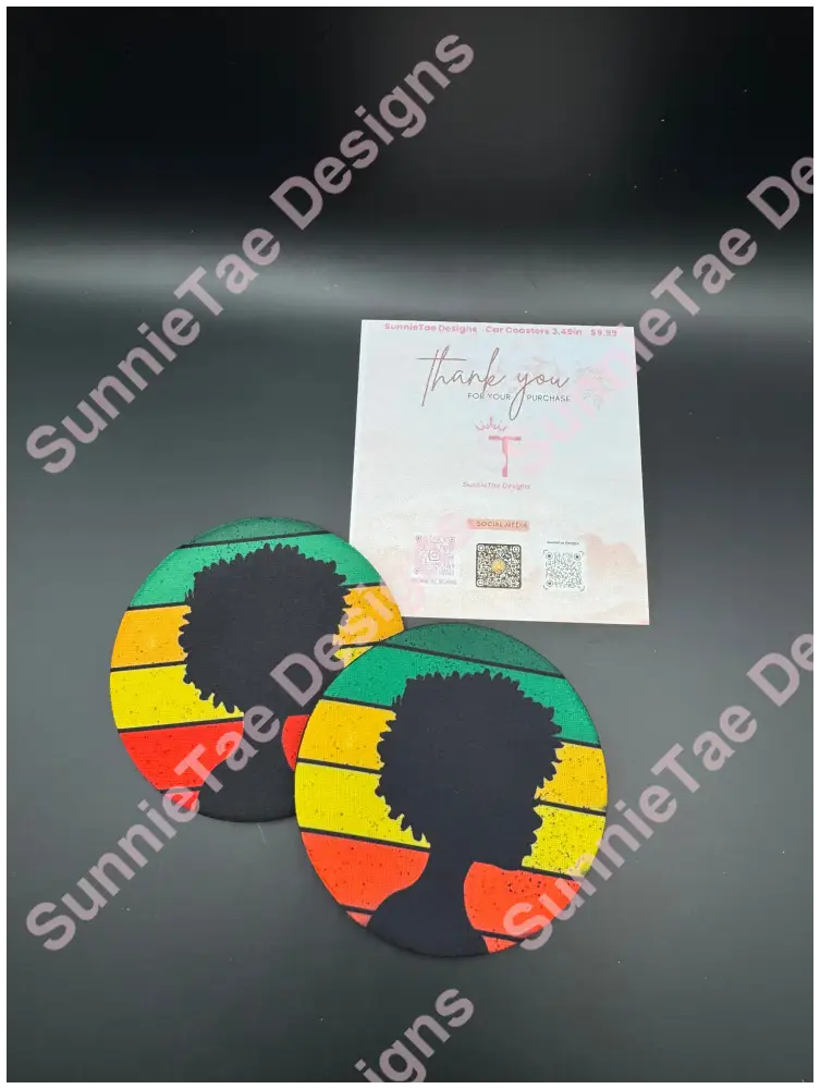 Round Rubber-Backed Coasters – 3.5’’ Sublimated Designs for Anywhere