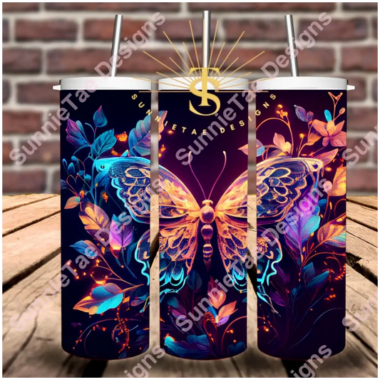 Skinny Butterfly Tumbler 20oz Tumblers